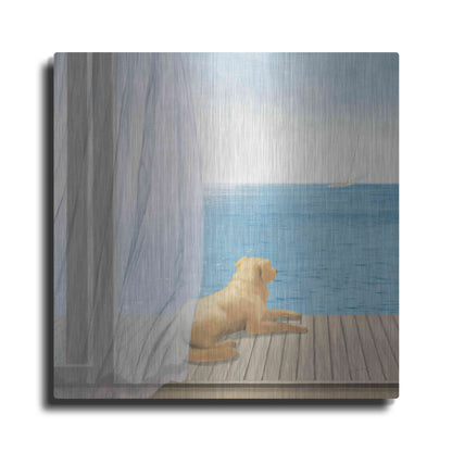 Luxe Metal Art 'Blue Breeze II' by James Wiens, Metal Wall Art