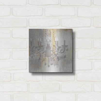 Luxe Metal Art 'Candelabra Gold I' by James Wiens, Metal Wall Art,12x12