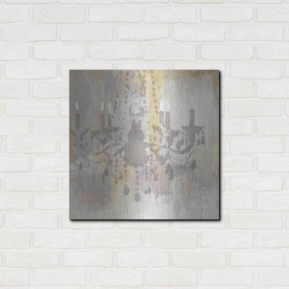 Luxe Metal Art 'Candelabra Gold I' by James Wiens, Metal Wall Art,24x24