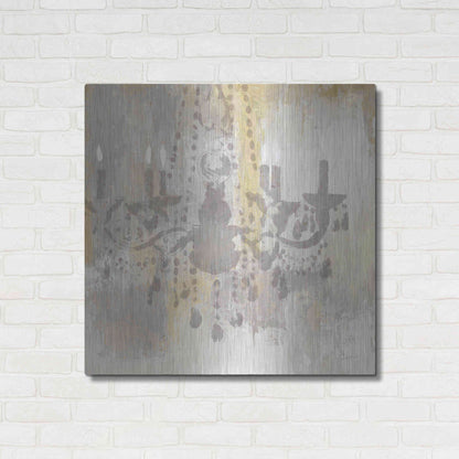 Luxe Metal Art 'Candelabra Gold I' by James Wiens, Metal Wall Art,36x36