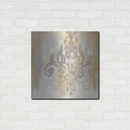 Luxe Metal Art 'Candelabra Gold II' by James Wiens, Metal Wall Art,24x24
