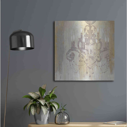 Luxe Metal Art 'Candelabra Gold II' by James Wiens, Metal Wall Art,24x24