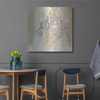 Luxe Metal Art 'Candelabra Gold II' by James Wiens, Metal Wall Art,36x36
