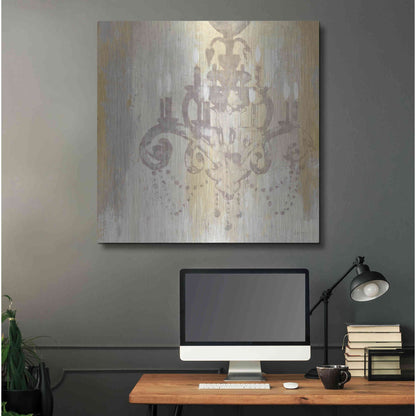 Luxe Metal Art 'Candelabra Gold II' by James Wiens, Metal Wall Art,36x36