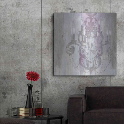 Luxe Metal Art 'Candelabra Orchid II' by James Wiens, Metal Wall Art,36x36