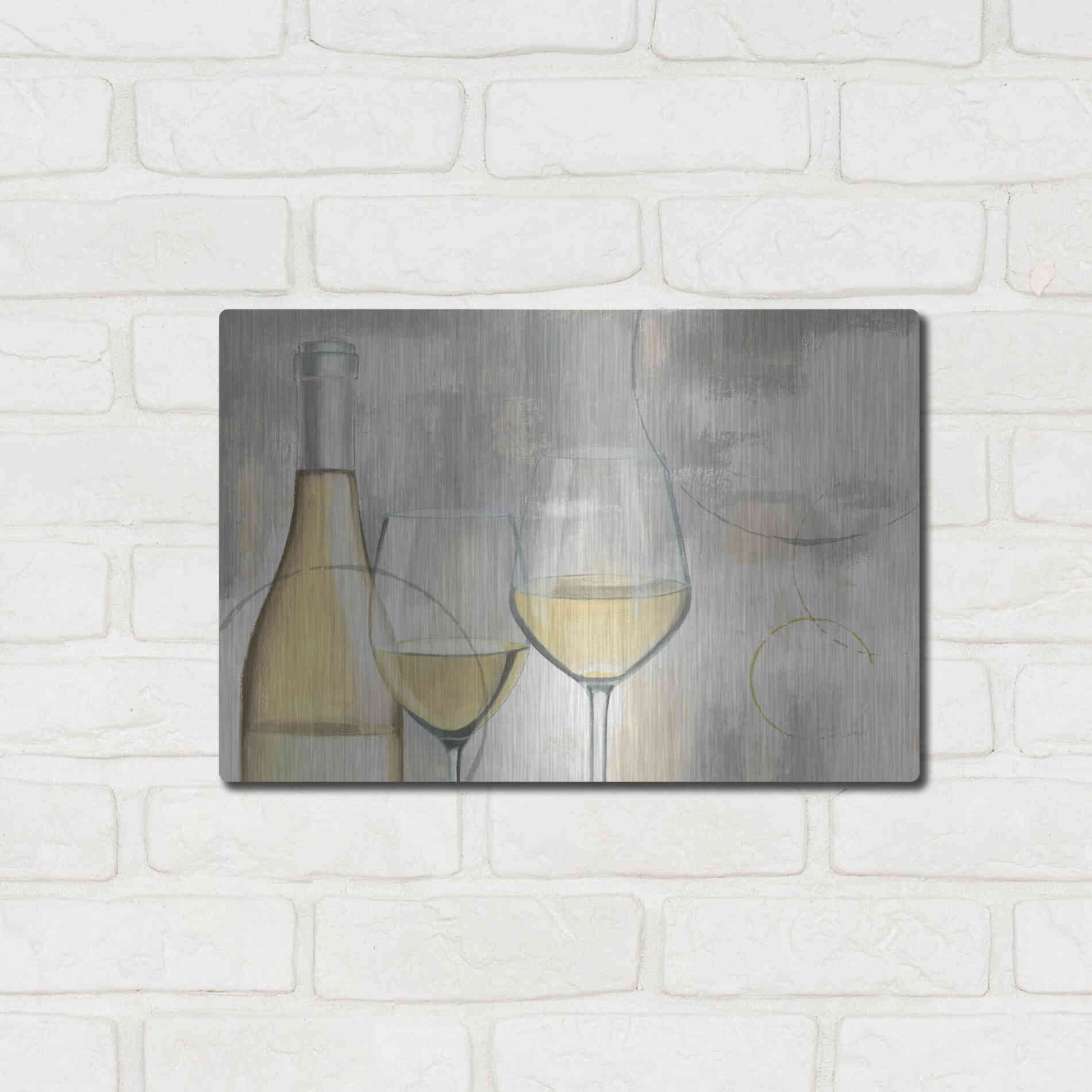 Luxe Metal Art 'Taste Appeal White I' by James Wiens, Metal Wall Art,16x12