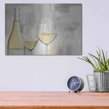 Luxe Metal Art 'Taste Appeal White I' by James Wiens, Metal Wall Art,16x12