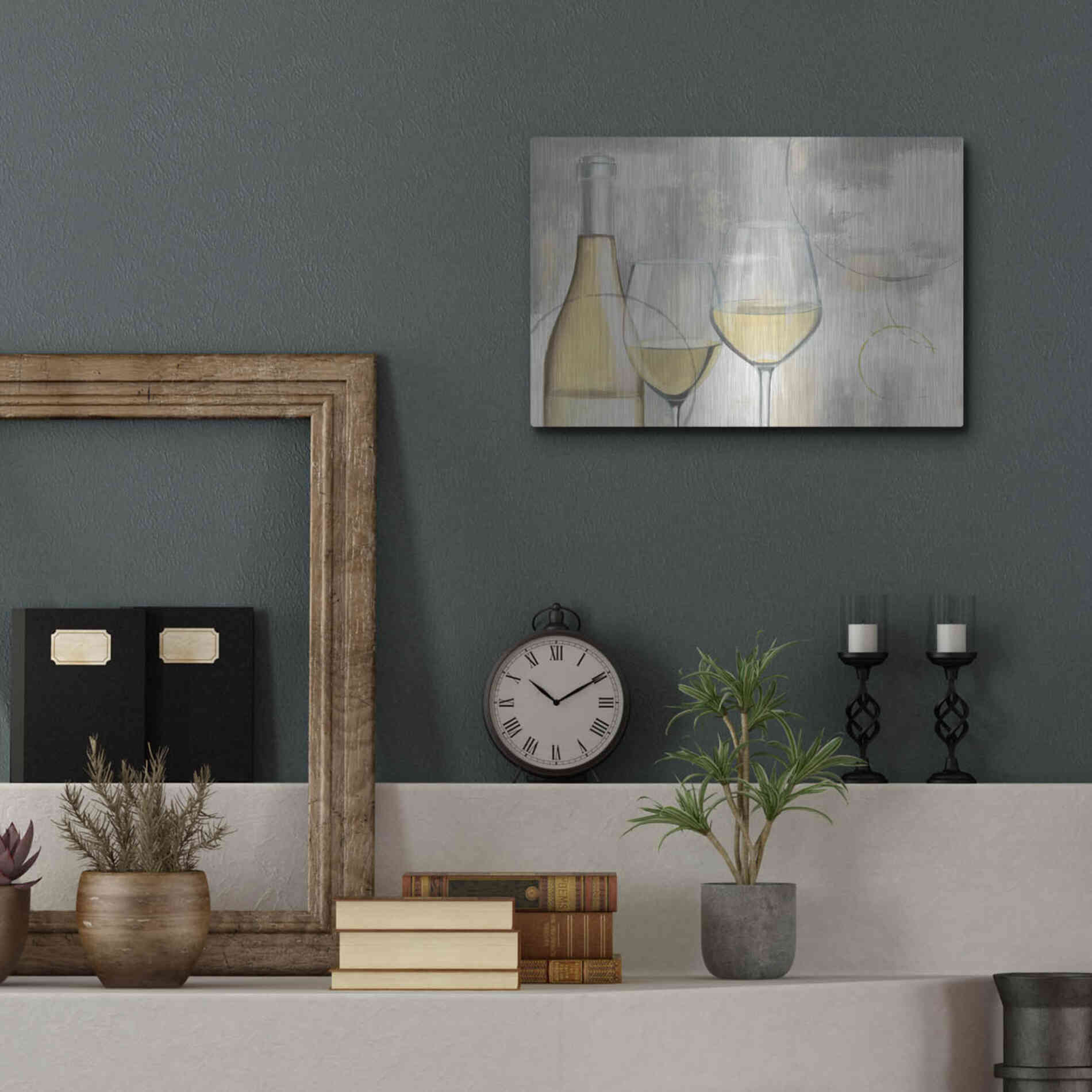 Luxe Metal Art 'Taste Appeal White I' by James Wiens, Metal Wall Art,16x12