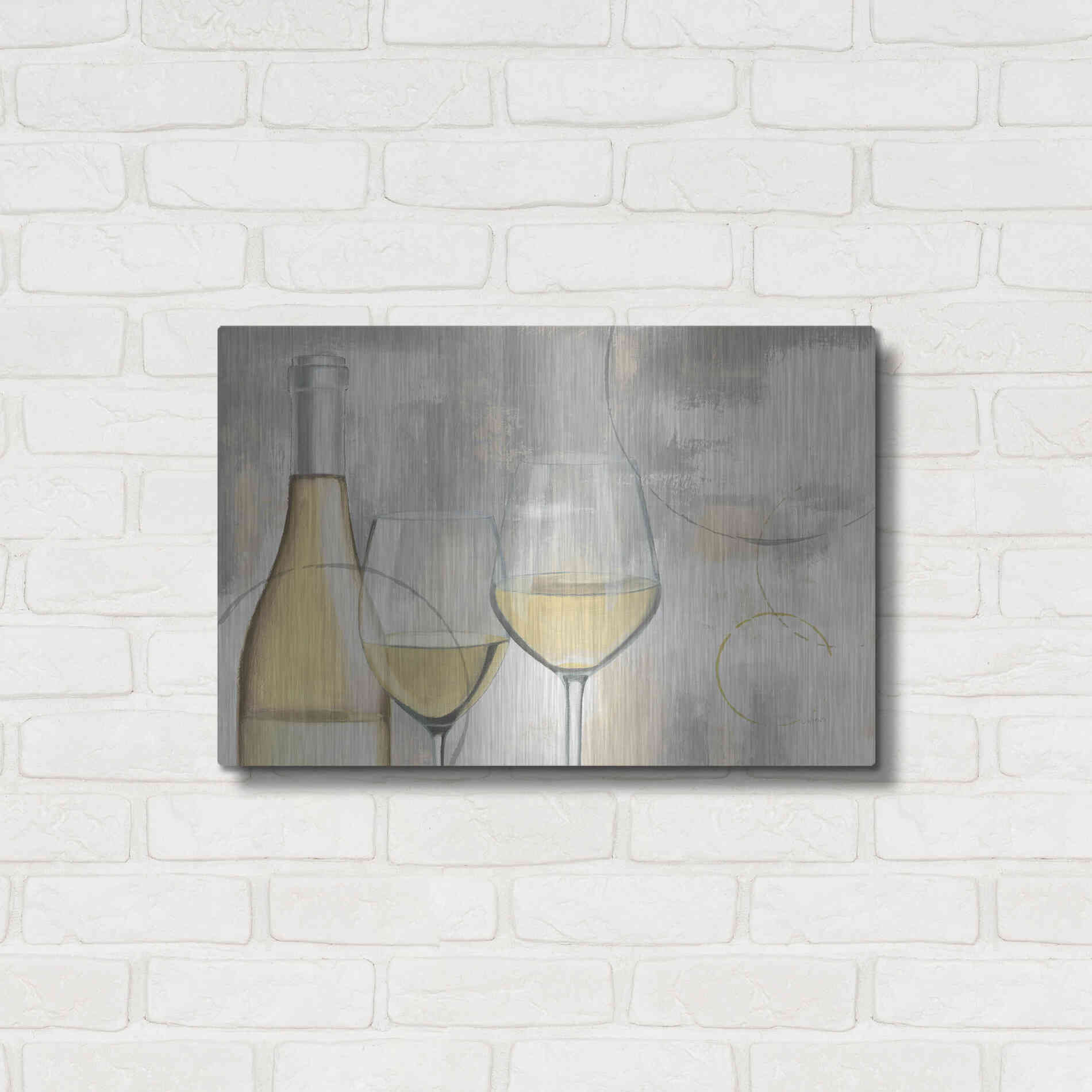 Luxe Metal Art 'Taste Appeal White I' by James Wiens, Metal Wall Art,24x16