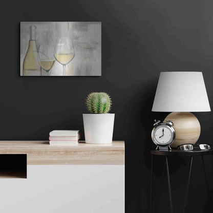 Luxe Metal Art 'Taste Appeal White I' by James Wiens, Metal Wall Art,24x16