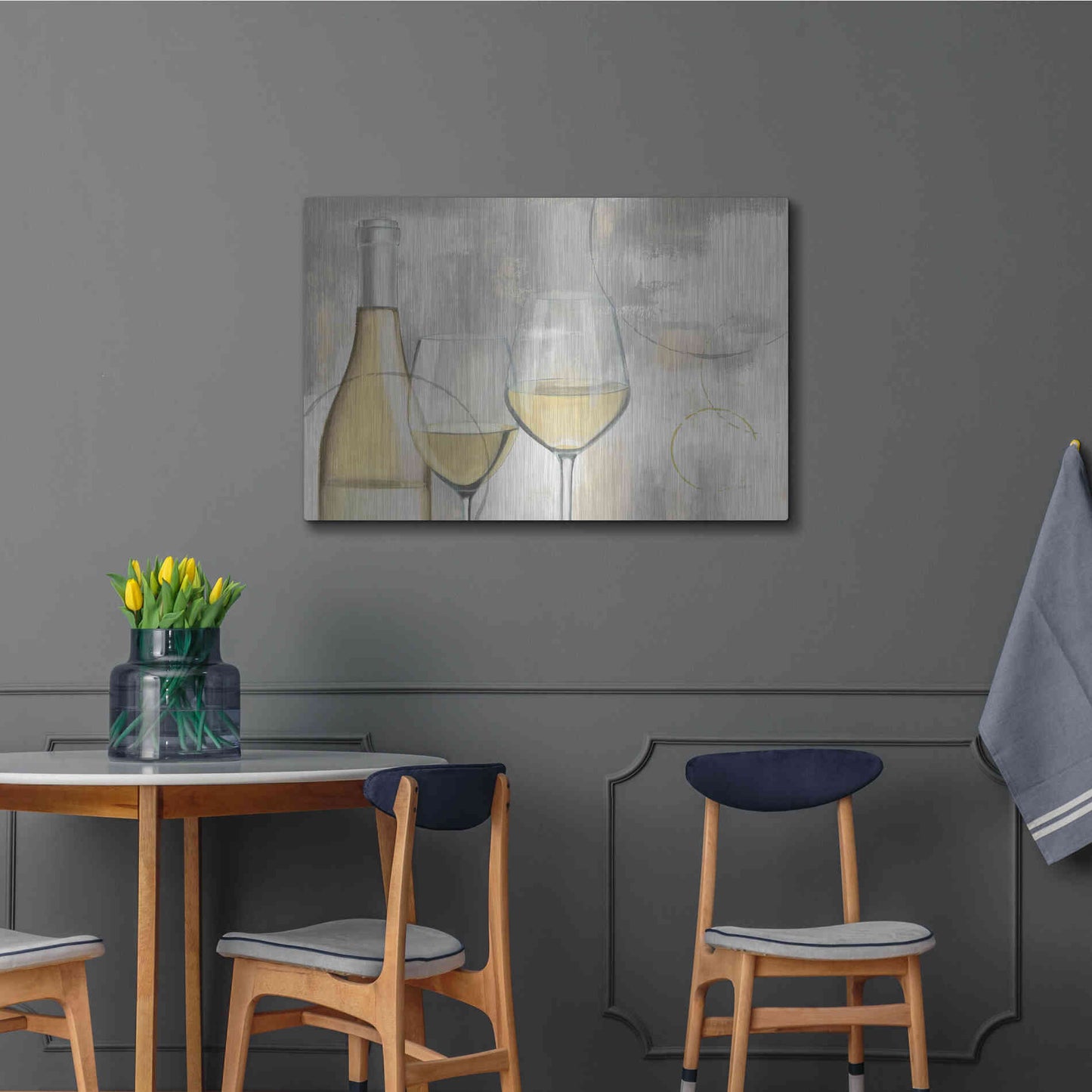 Luxe Metal Art 'Taste Appeal White I' by James Wiens, Metal Wall Art,36x24