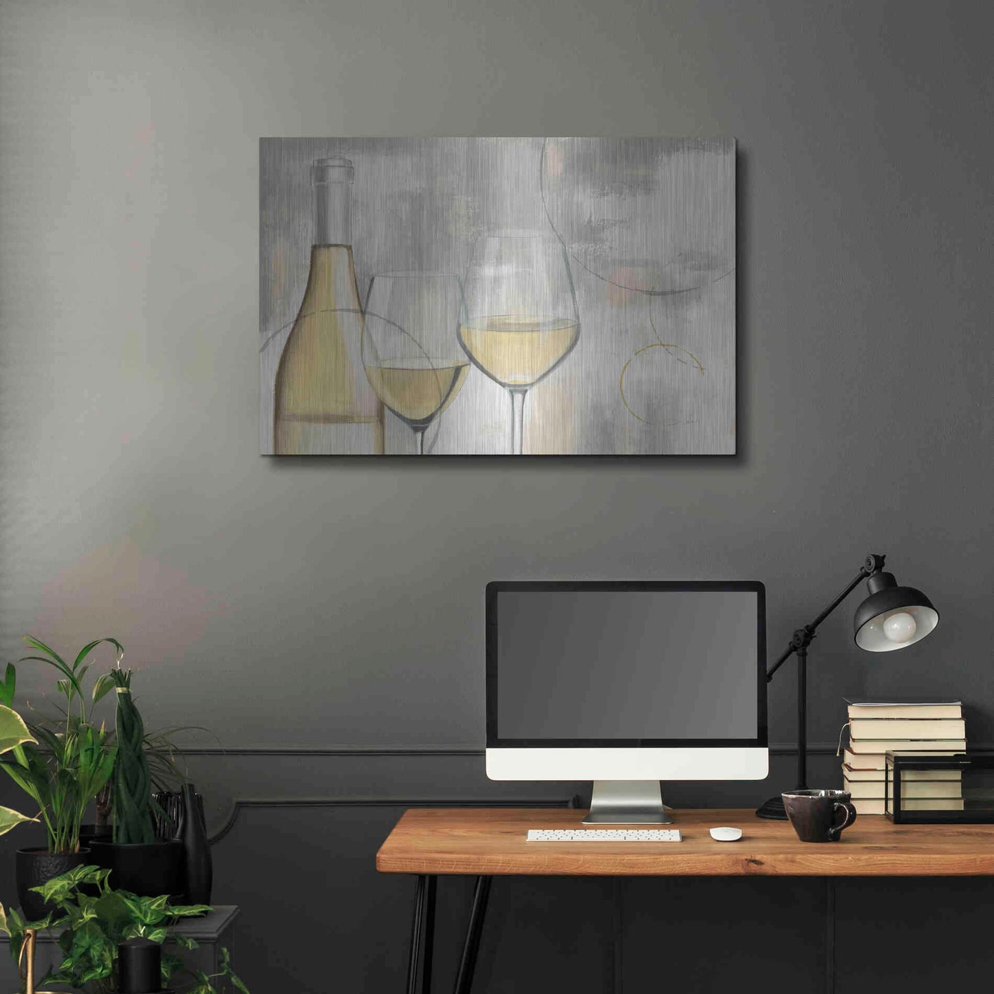 Luxe Metal Art 'Taste Appeal White I' by James Wiens, Metal Wall Art,36x24