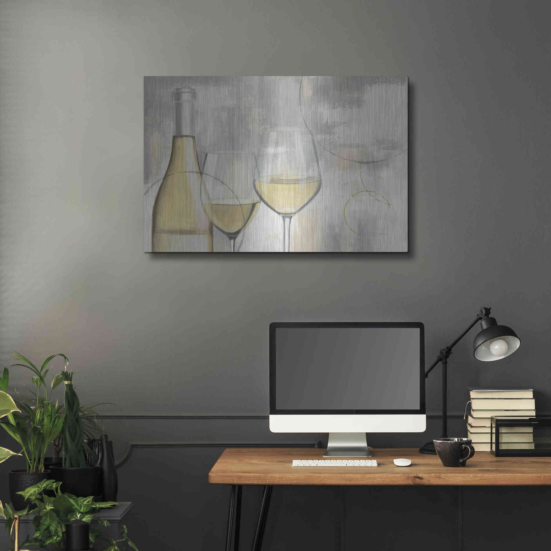 Luxe Metal Art 'Taste Appeal White I' by James Wiens, Metal Wall Art,36x24