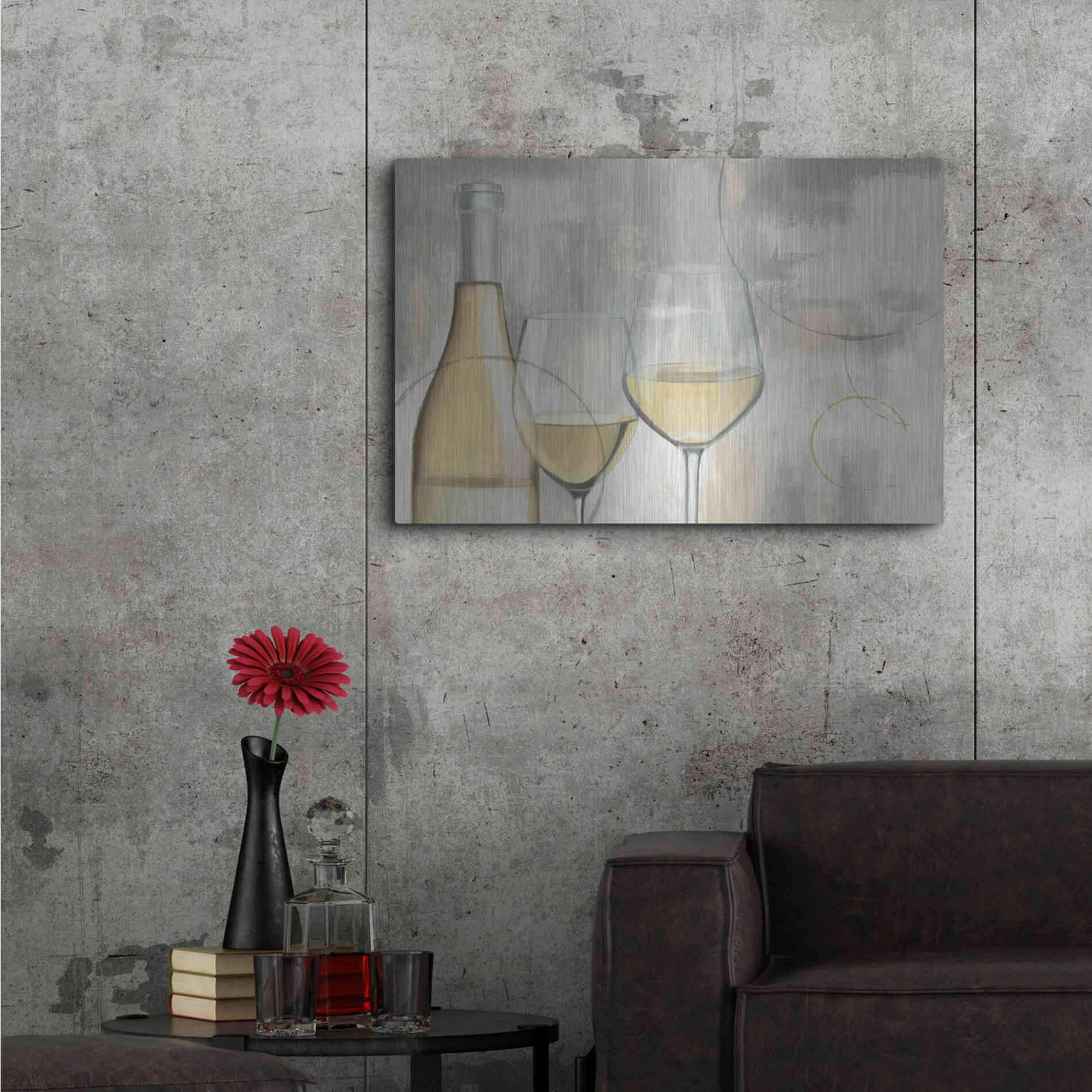 Luxe Metal Art 'Taste Appeal White I' by James Wiens, Metal Wall Art,36x24