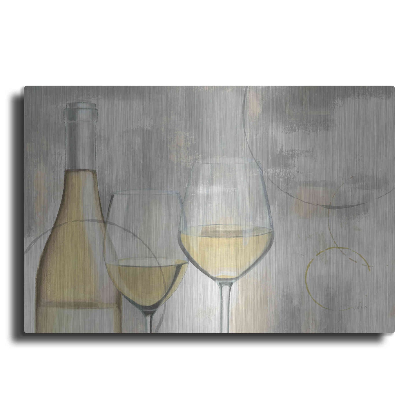 Luxe Metal Art 'Taste Appeal White I' by James Wiens, Metal Wall Art