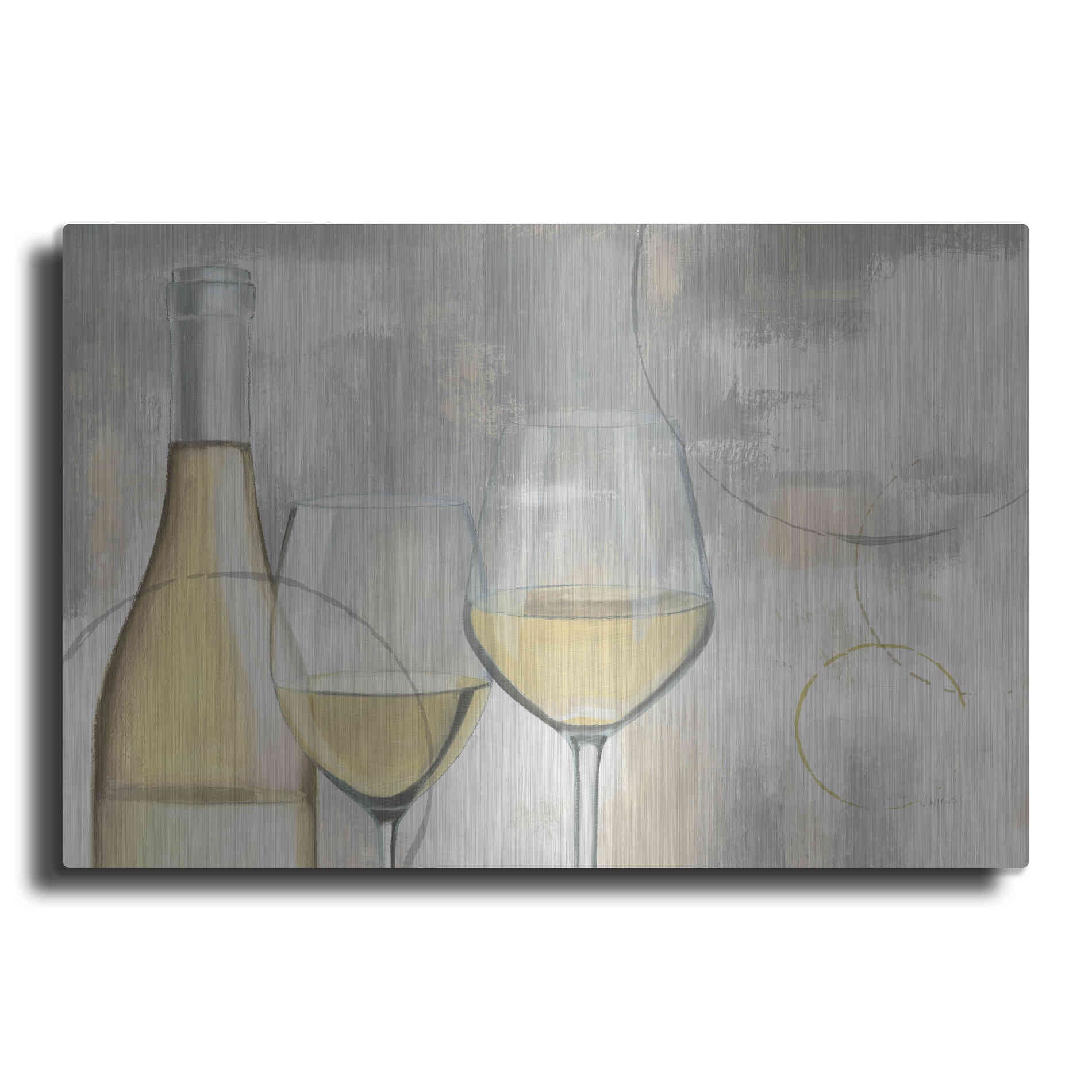 Luxe Metal Art 'Taste Appeal White I' by James Wiens, Metal Wall Art
