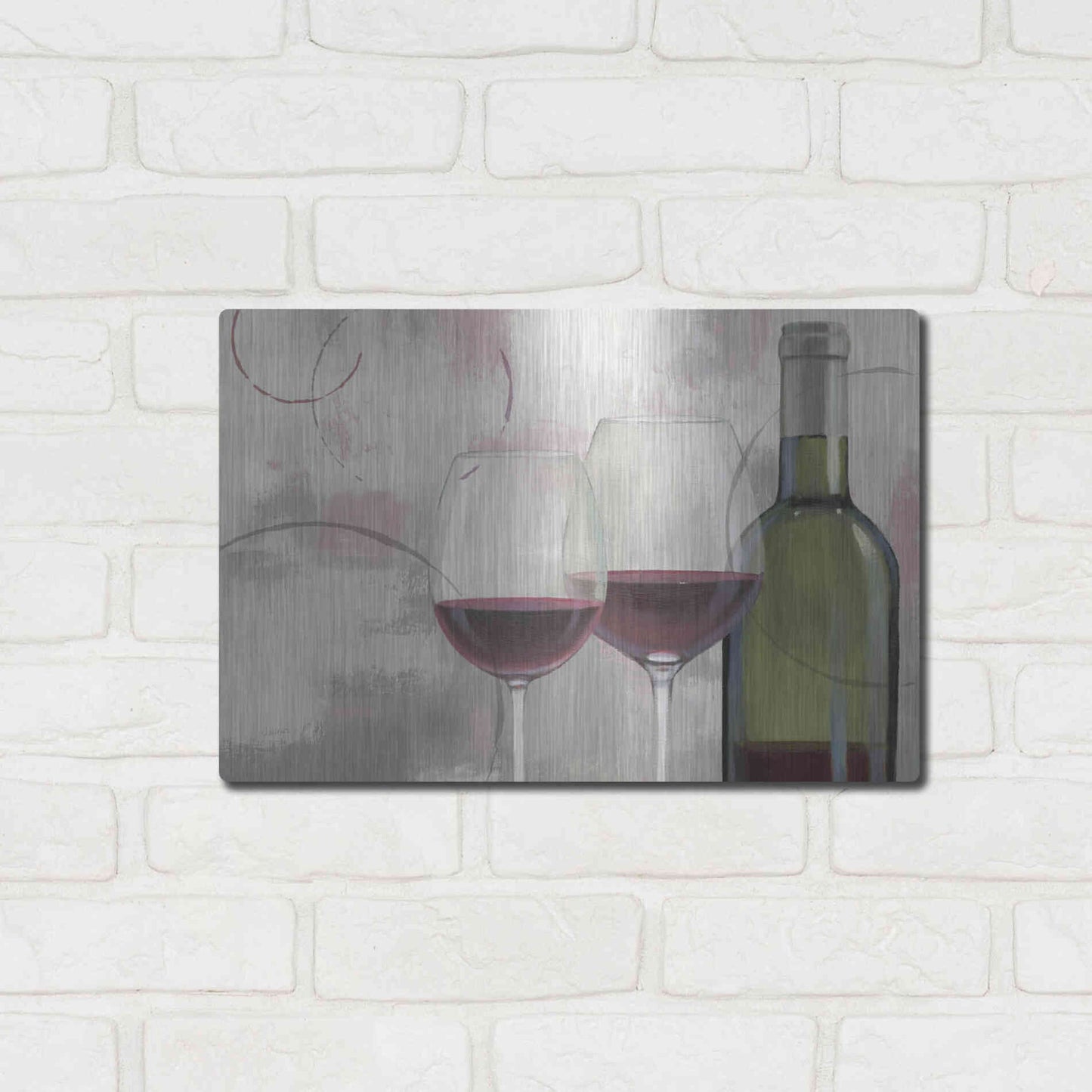 Luxe Metal Art 'Taste Appeal Red I' by James Wiens, Metal Wall Art,16x12