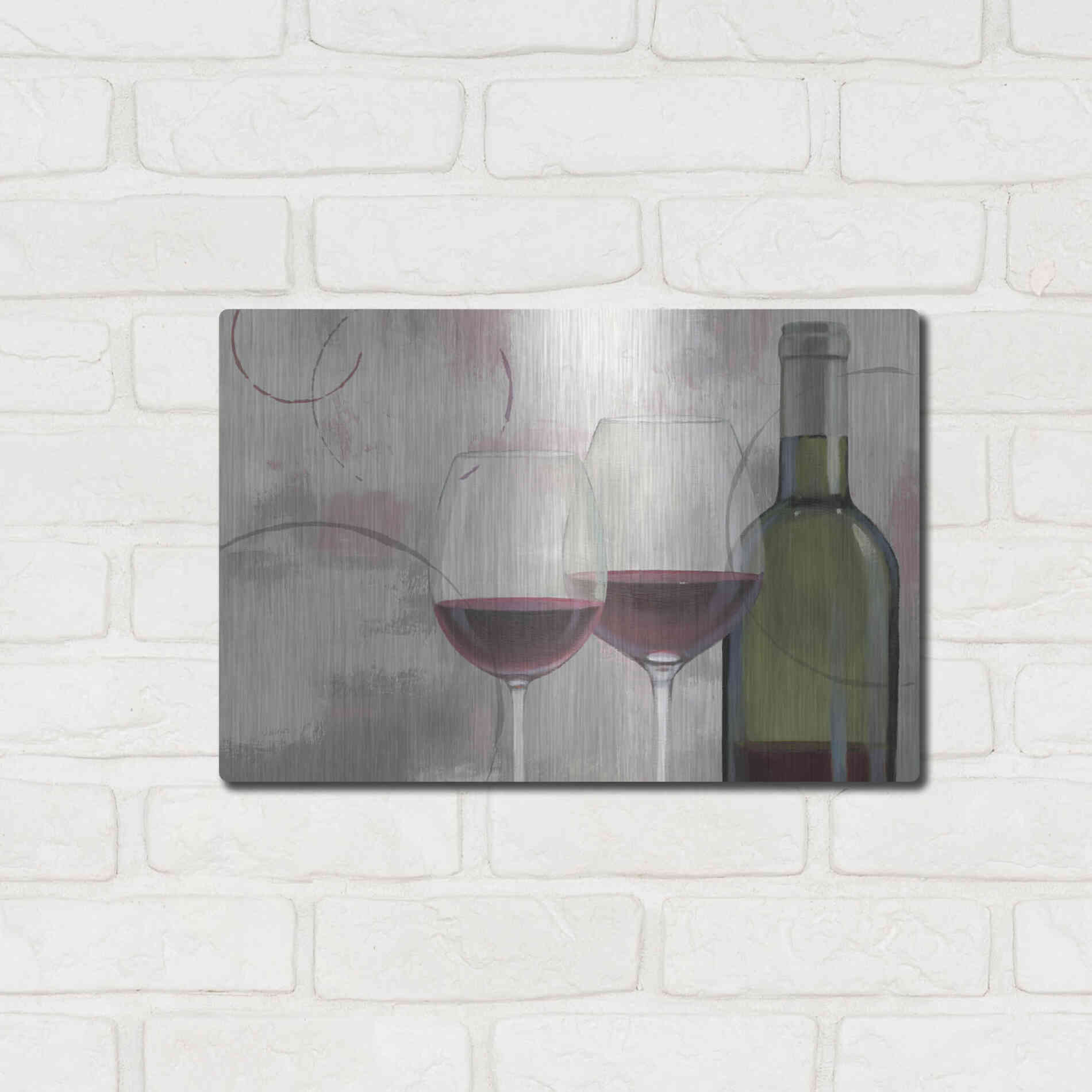 Luxe Metal Art 'Taste Appeal Red I' by James Wiens, Metal Wall Art,16x12
