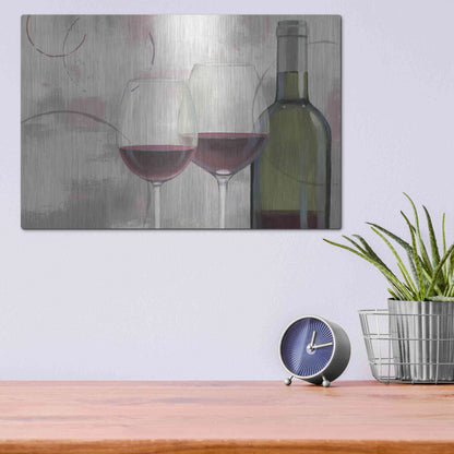 Luxe Metal Art 'Taste Appeal Red I' by James Wiens, Metal Wall Art,16x12