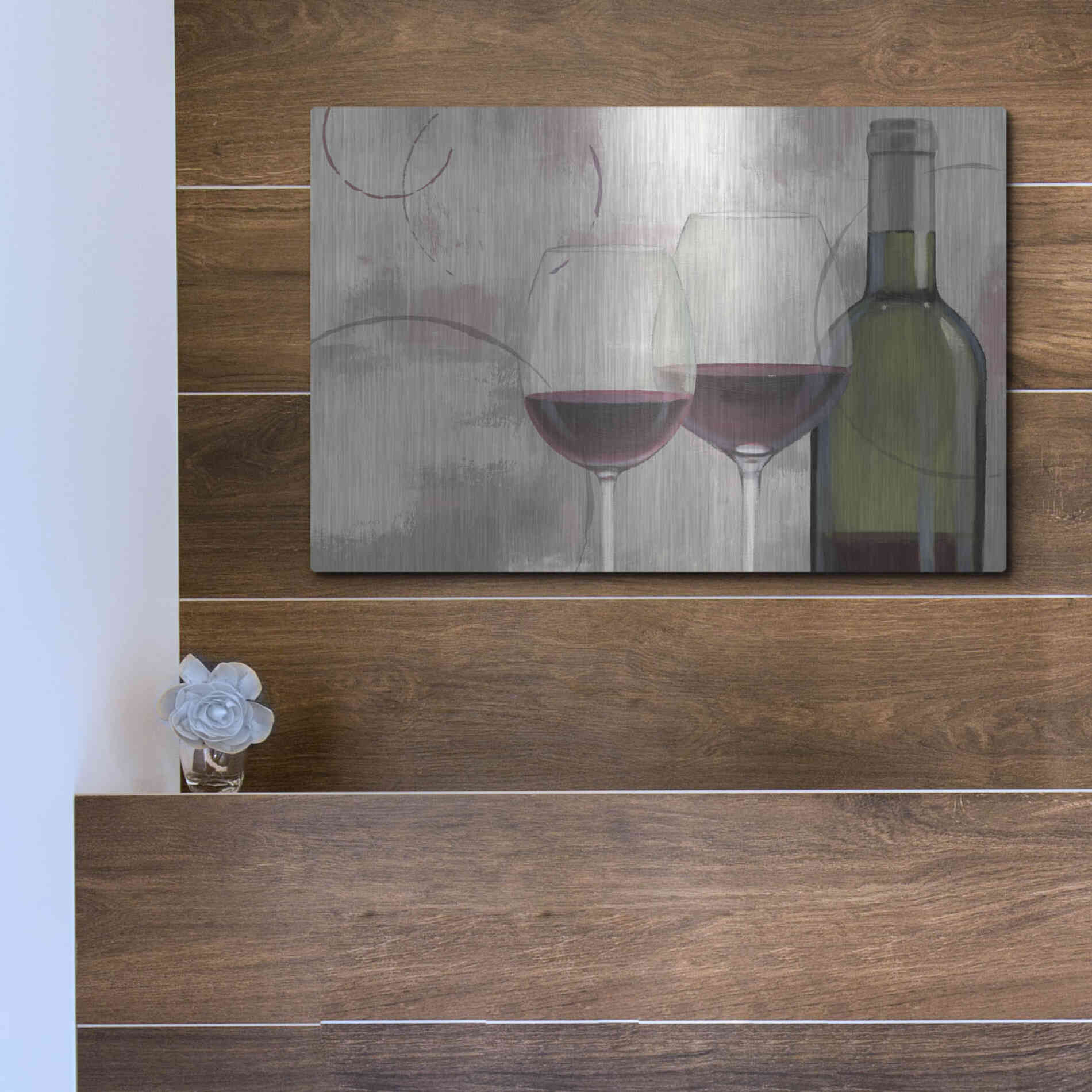 Luxe Metal Art 'Taste Appeal Red I' by James Wiens, Metal Wall Art,16x12