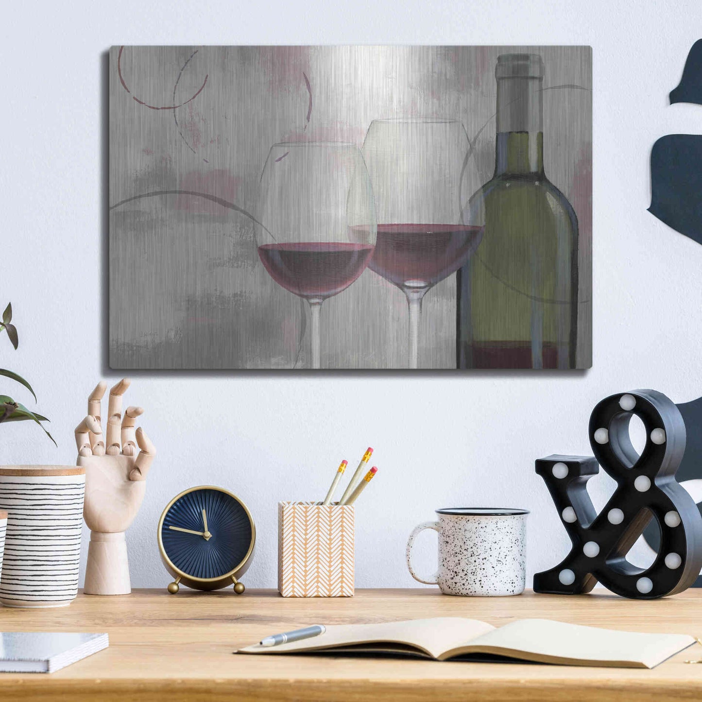 Luxe Metal Art 'Taste Appeal Red I' by James Wiens, Metal Wall Art,16x12