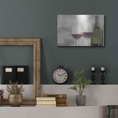 Luxe Metal Art 'Taste Appeal Red I' by James Wiens, Metal Wall Art,16x12