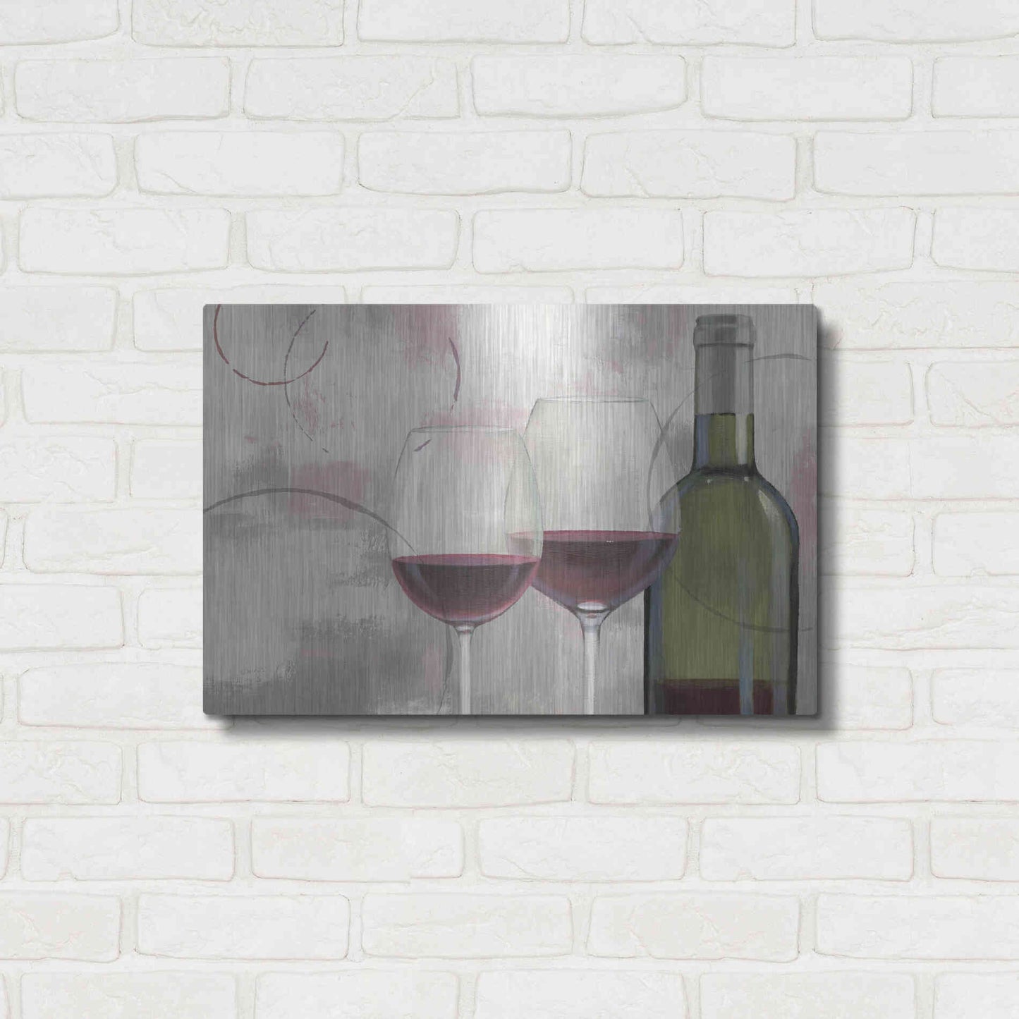 Luxe Metal Art 'Taste Appeal Red I' by James Wiens, Metal Wall Art,24x16