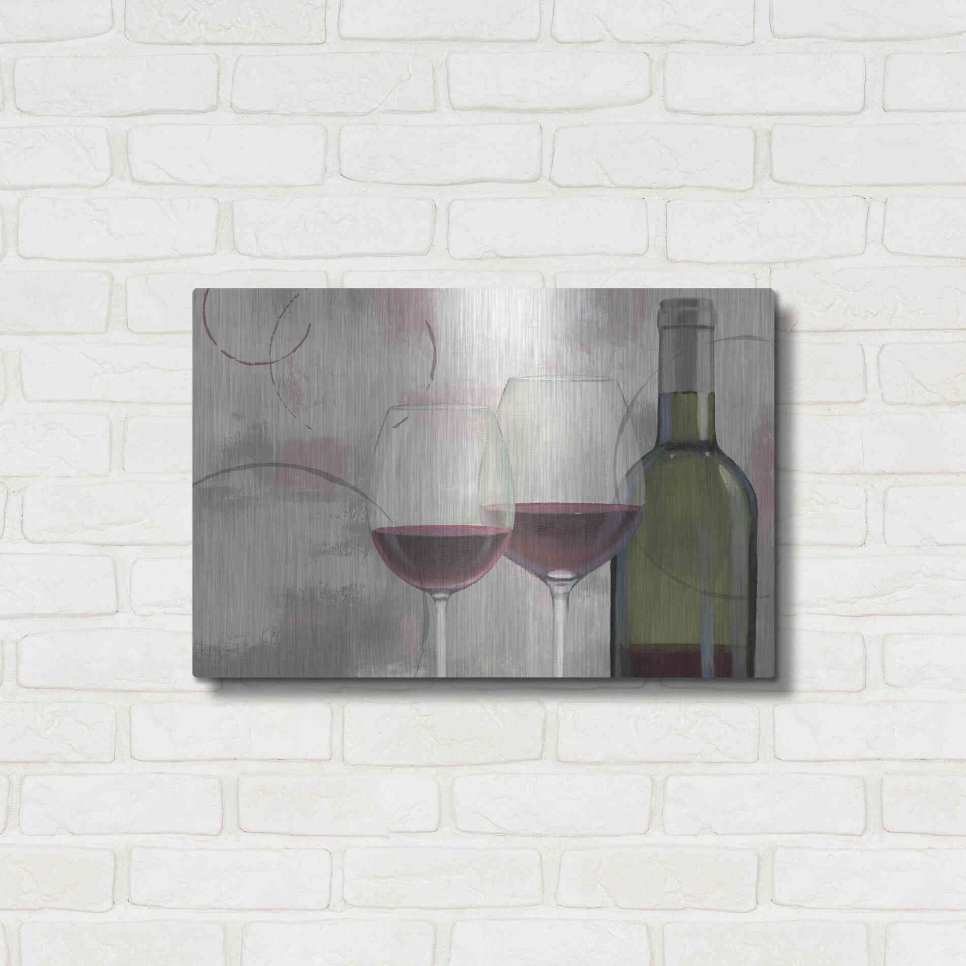 Luxe Metal Art 'Taste Appeal Red I' by James Wiens, Metal Wall Art,24x16