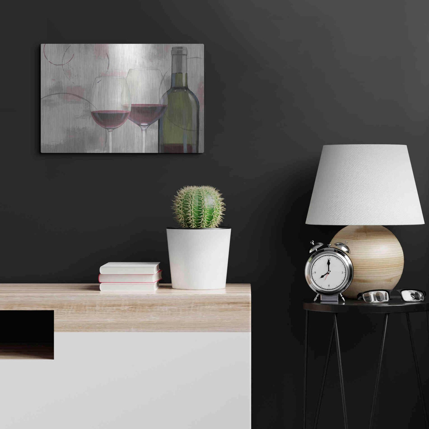 Luxe Metal Art 'Taste Appeal Red I' by James Wiens, Metal Wall Art,24x16