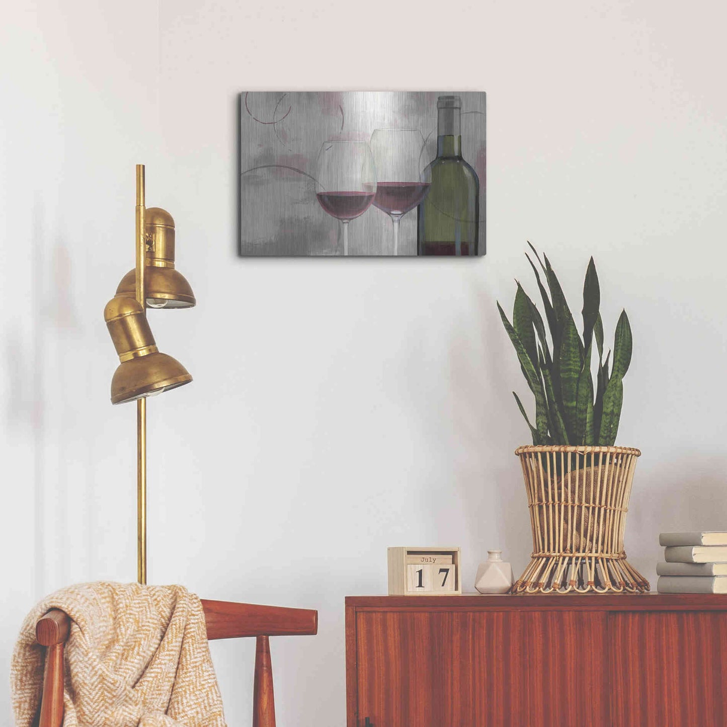 Luxe Metal Art 'Taste Appeal Red I' by James Wiens, Metal Wall Art,24x16