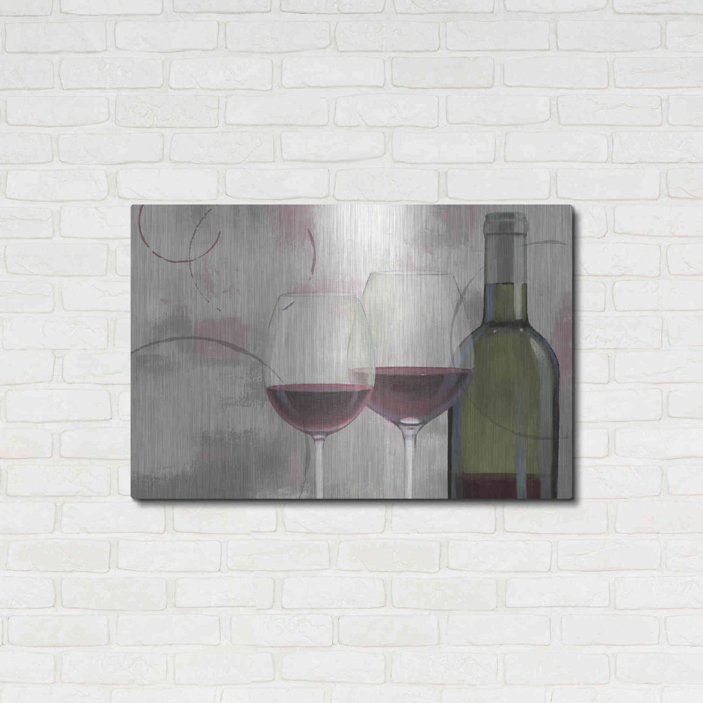 Luxe Metal Art 'Taste Appeal Red I' by James Wiens, Metal Wall Art,36x24