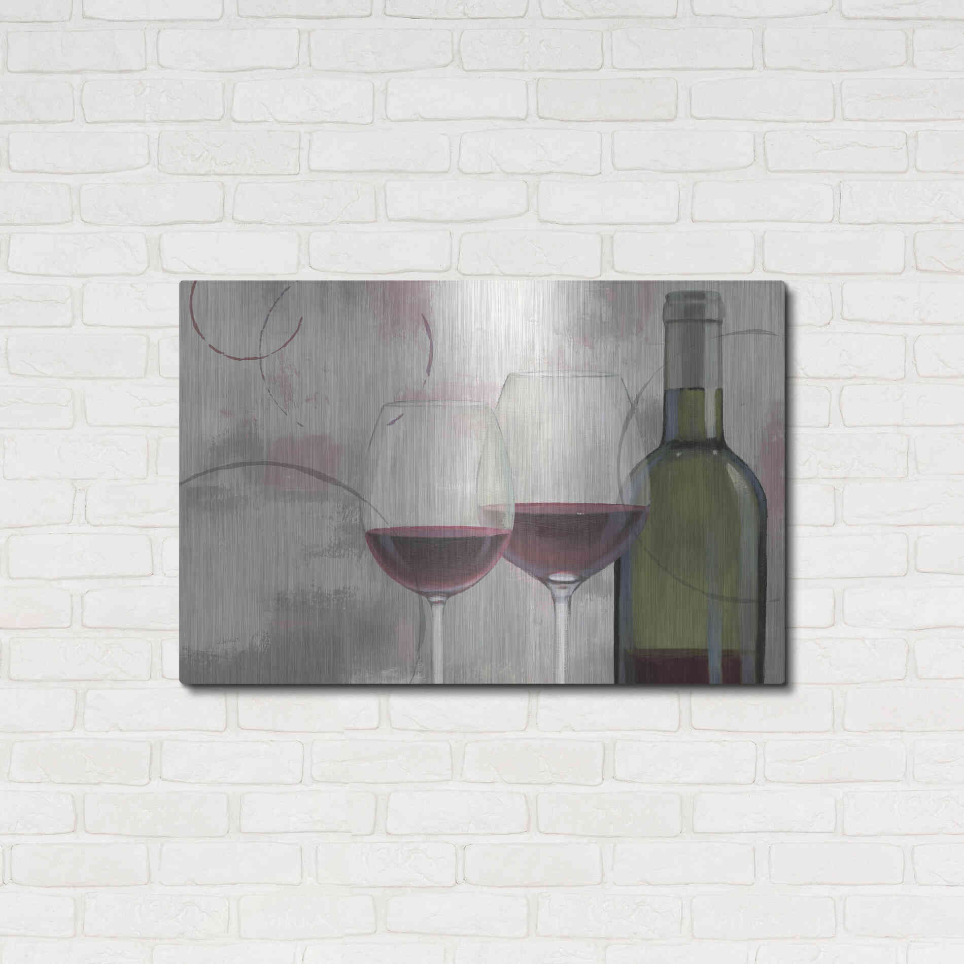 Luxe Metal Art 'Taste Appeal Red I' by James Wiens, Metal Wall Art,36x24