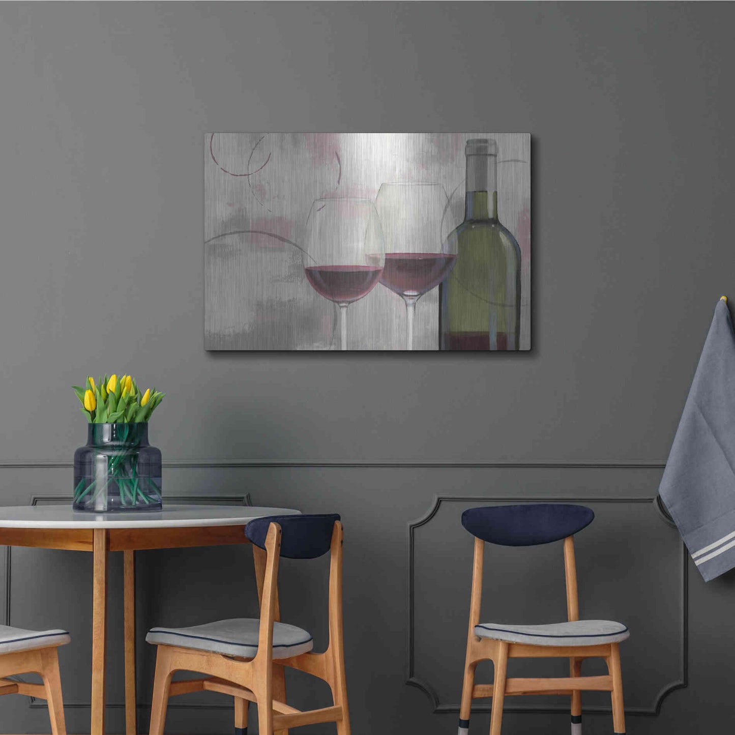 Luxe Metal Art 'Taste Appeal Red I' by James Wiens, Metal Wall Art,36x24