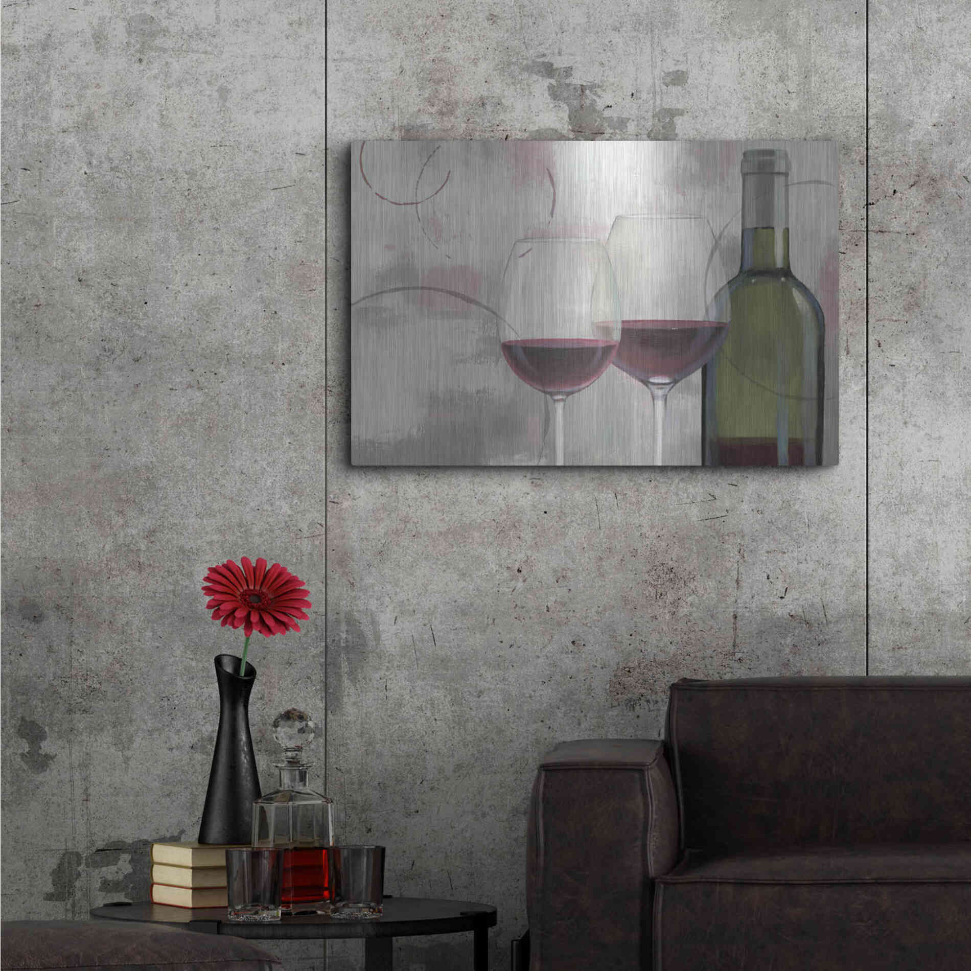 Luxe Metal Art 'Taste Appeal Red I' by James Wiens, Metal Wall Art,36x24
