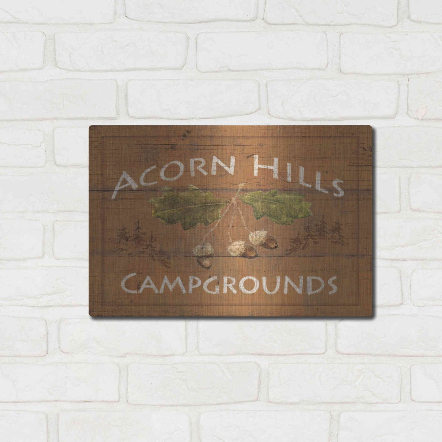Luxe Metal Art 'Lodge Signs I' by James Wiens, Metal Wall Art,16x12