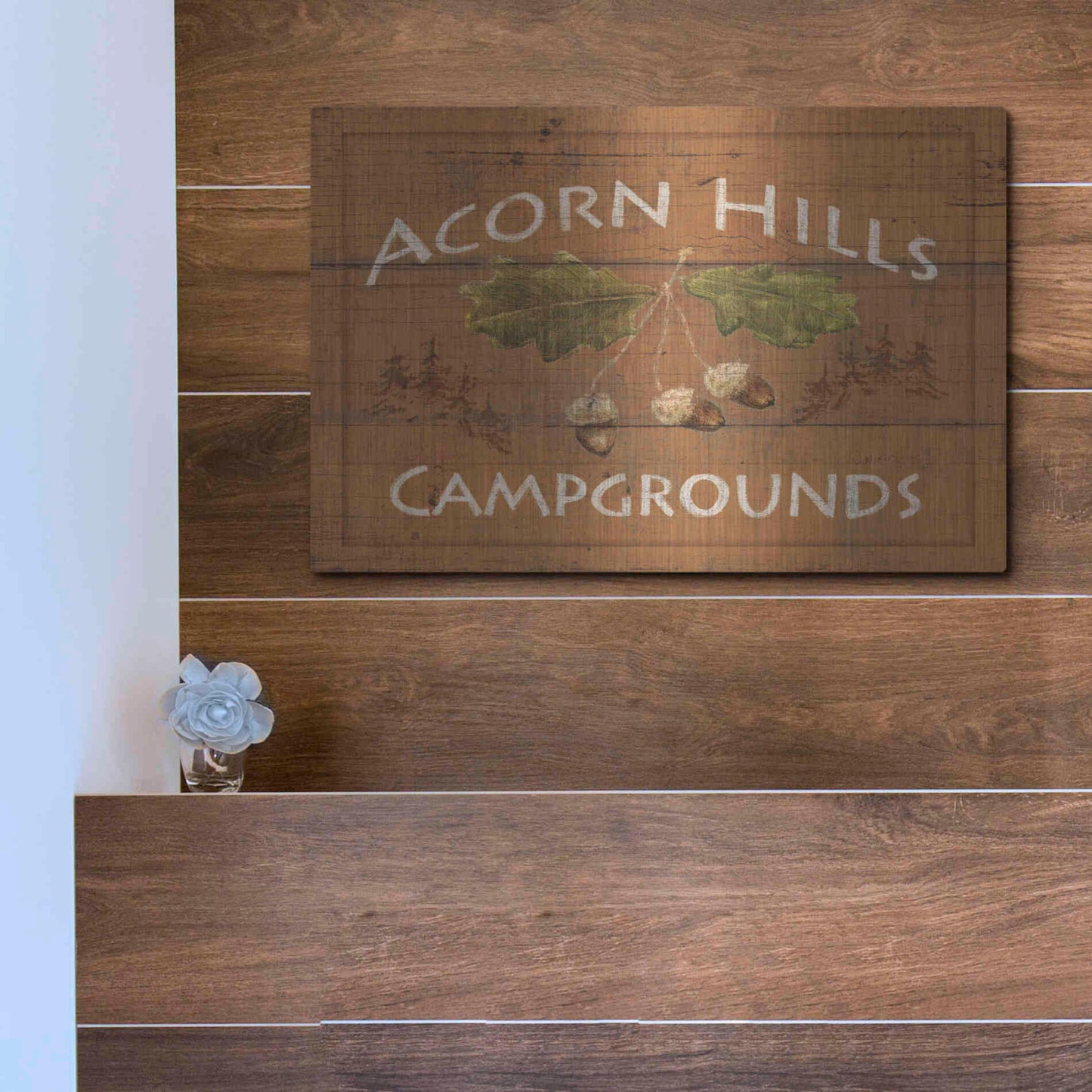 Luxe Metal Art 'Lodge Signs I' by James Wiens, Metal Wall Art,16x12