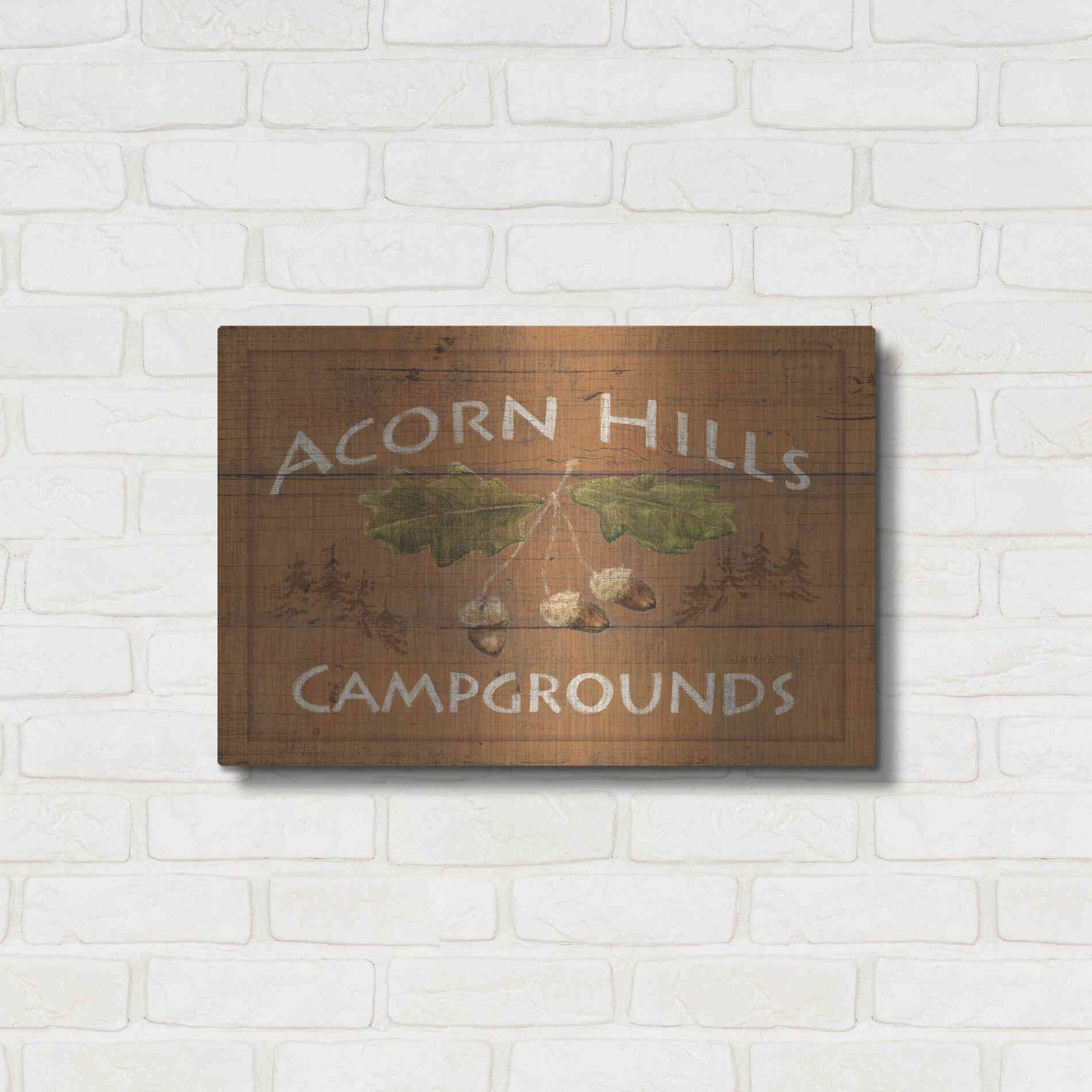 Luxe Metal Art 'Lodge Signs I' by James Wiens, Metal Wall Art,24x16