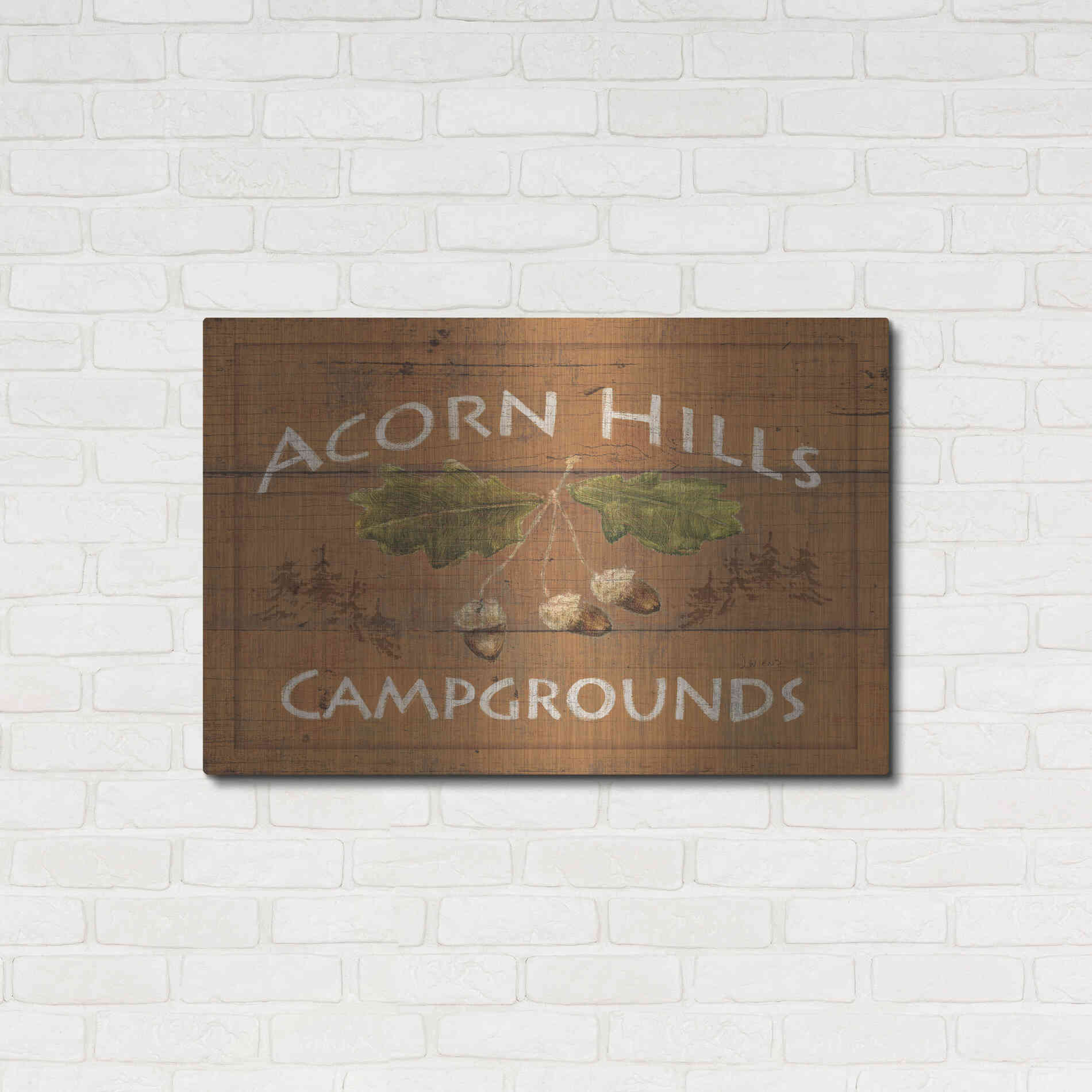 Luxe Metal Art 'Lodge Signs I' by James Wiens, Metal Wall Art,36x24