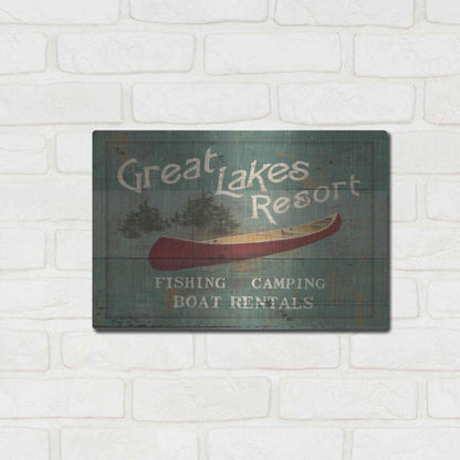 Luxe Metal Art 'Lodge Signs III' by James Wiens, Metal Wall Art,16x12