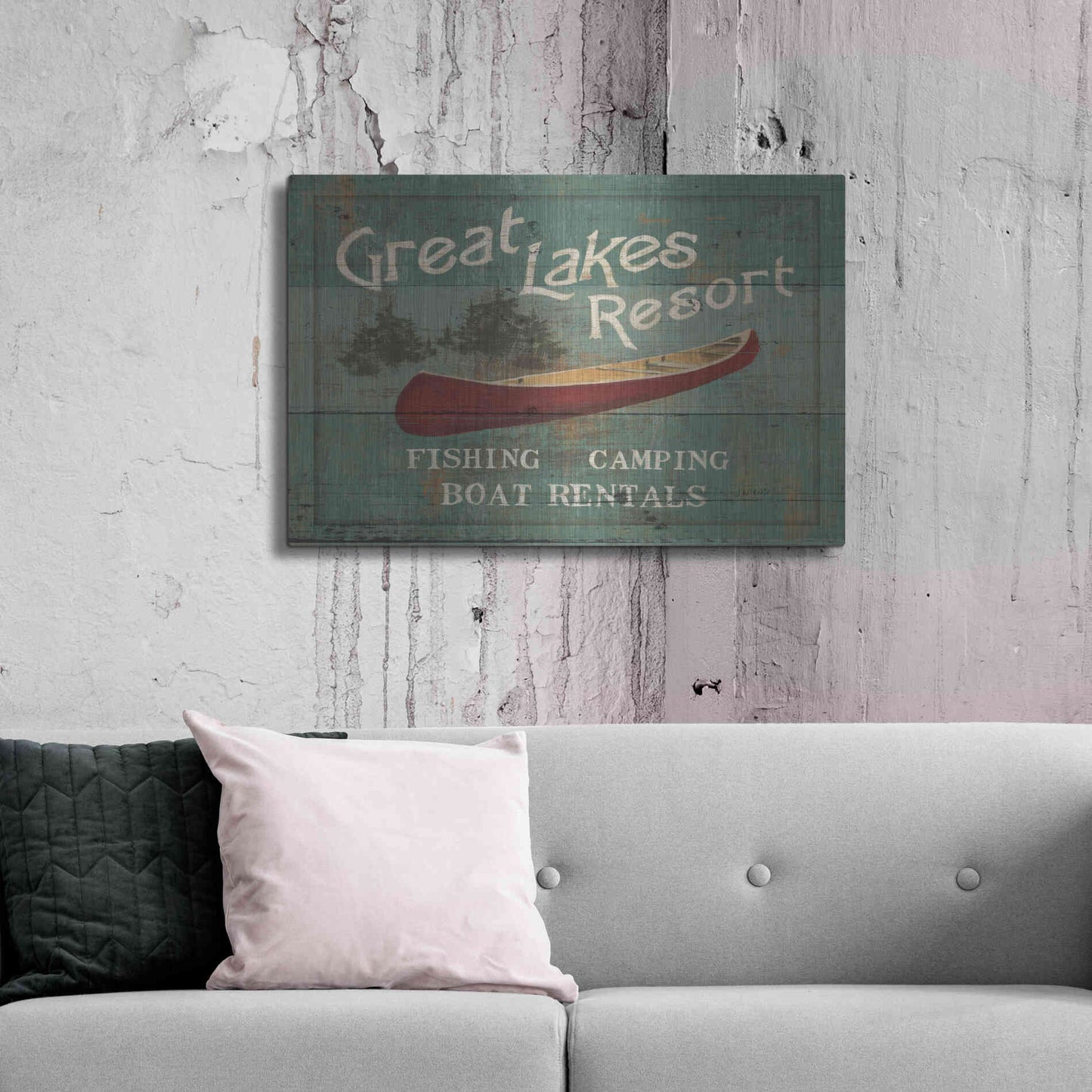 Luxe Metal Art 'Lodge Signs III' by James Wiens, Metal Wall Art,36x24