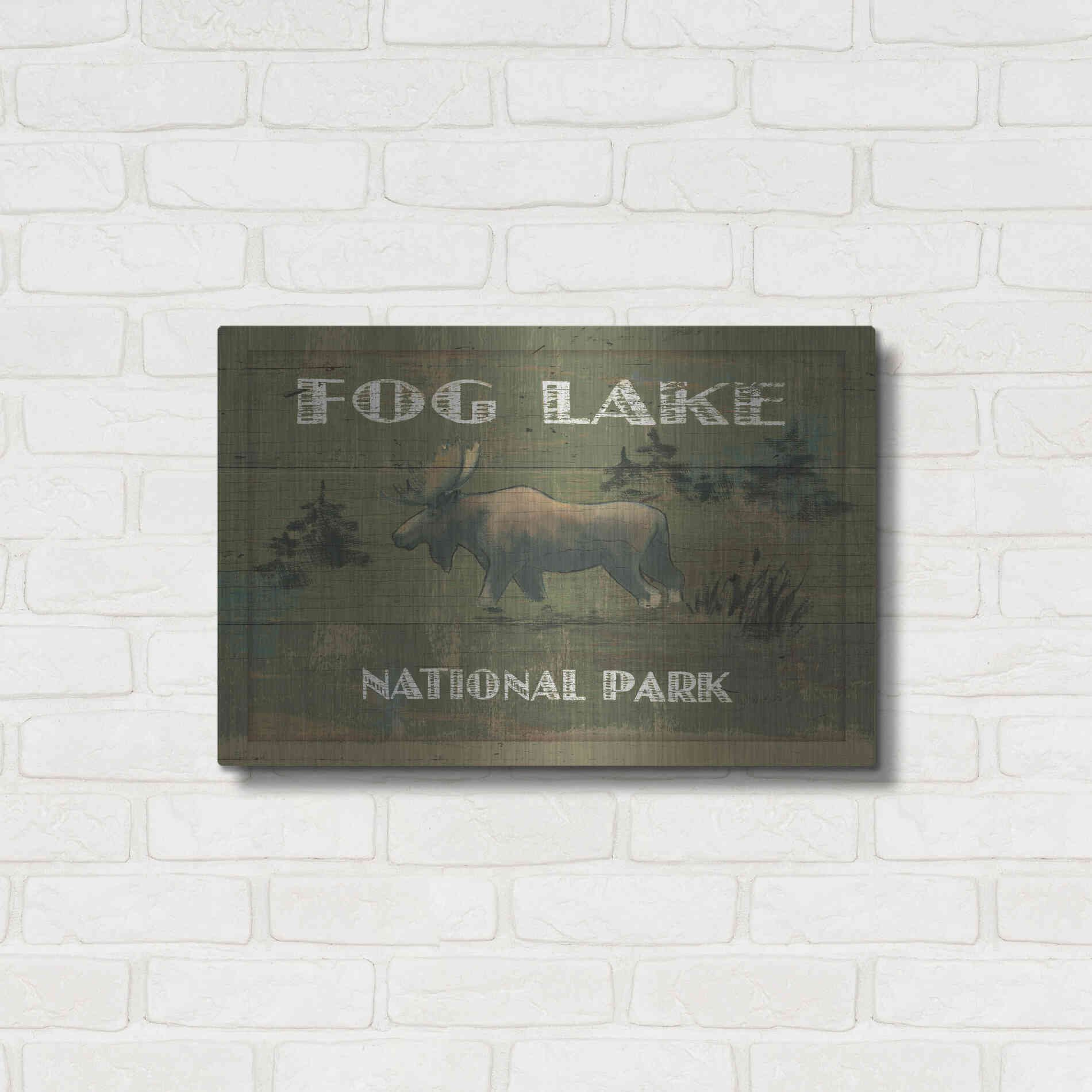 Luxe Metal Art 'Lodge Signs VI' by James Wiens, Metal Wall Art,24x16