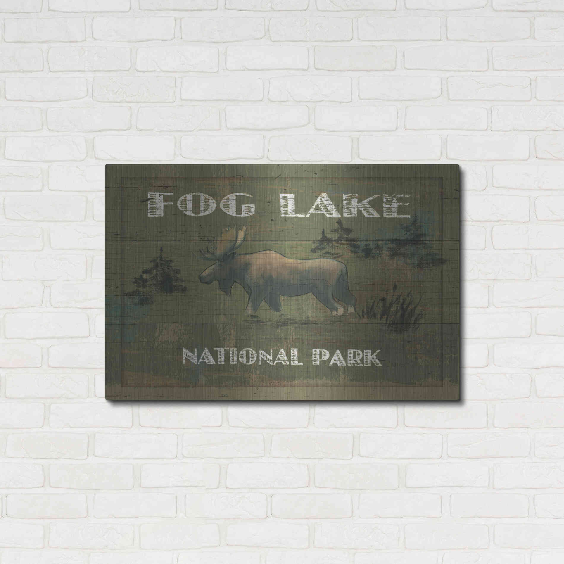 Luxe Metal Art 'Lodge Signs VI' by James Wiens, Metal Wall Art,36x24