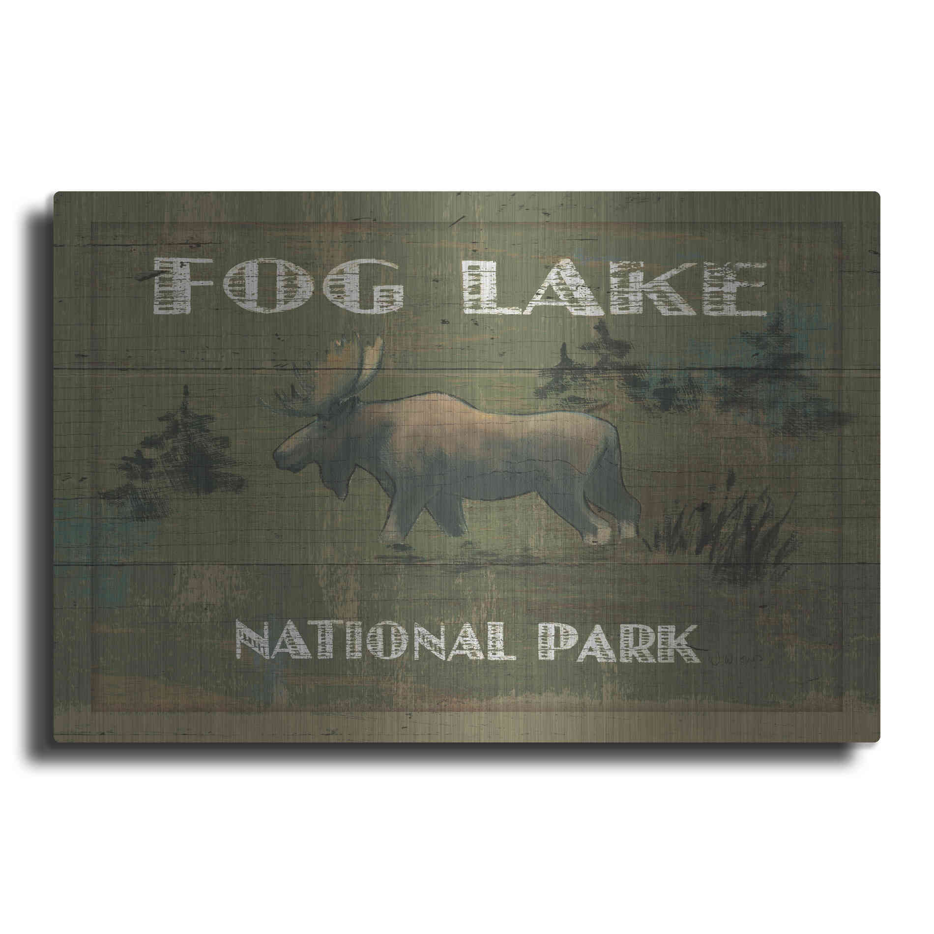 Luxe Metal Art 'Lodge Signs VI' by James Wiens, Metal Wall Art