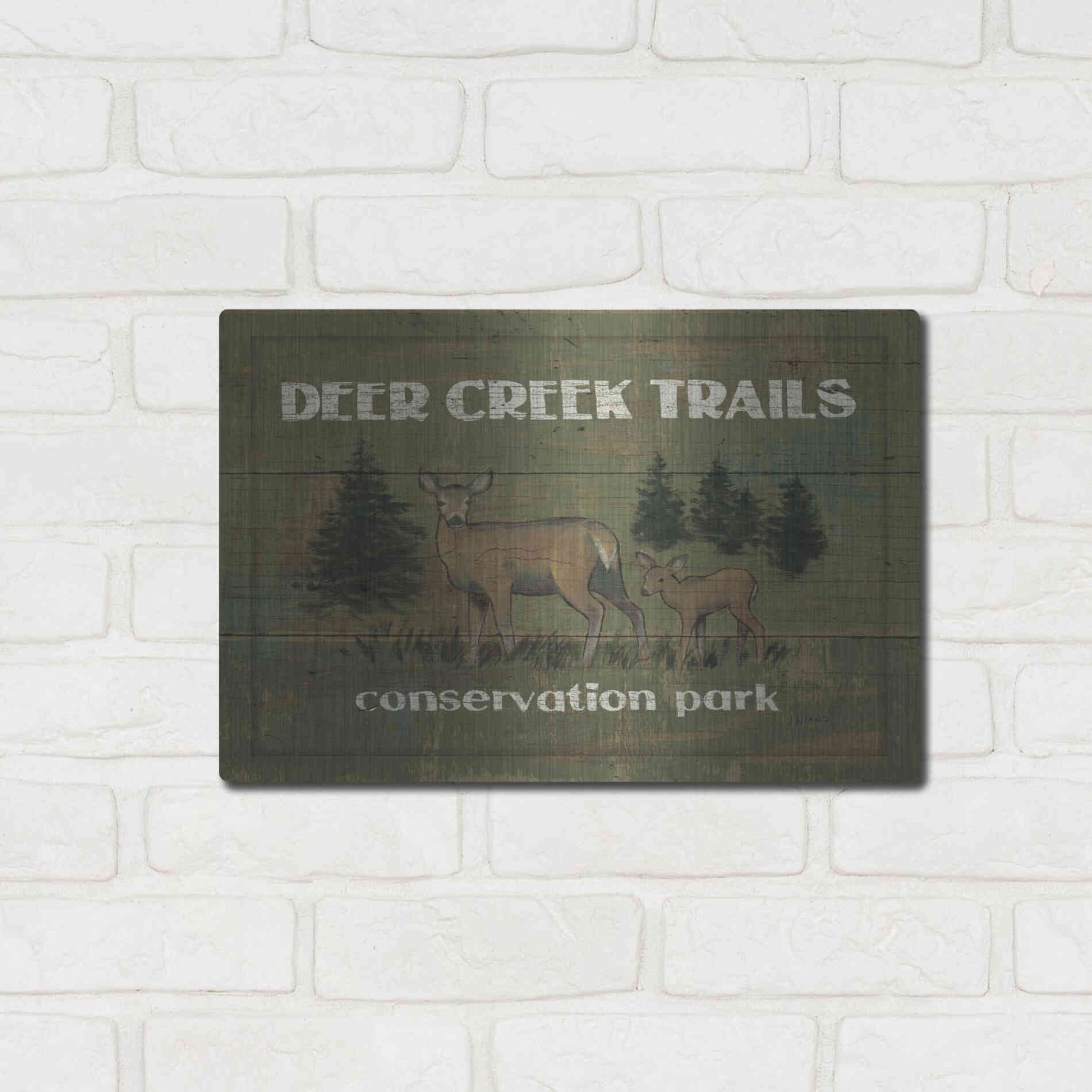 Luxe Metal Art 'Lodge Signs VIII' by James Wiens, Metal Wall Art,16x12