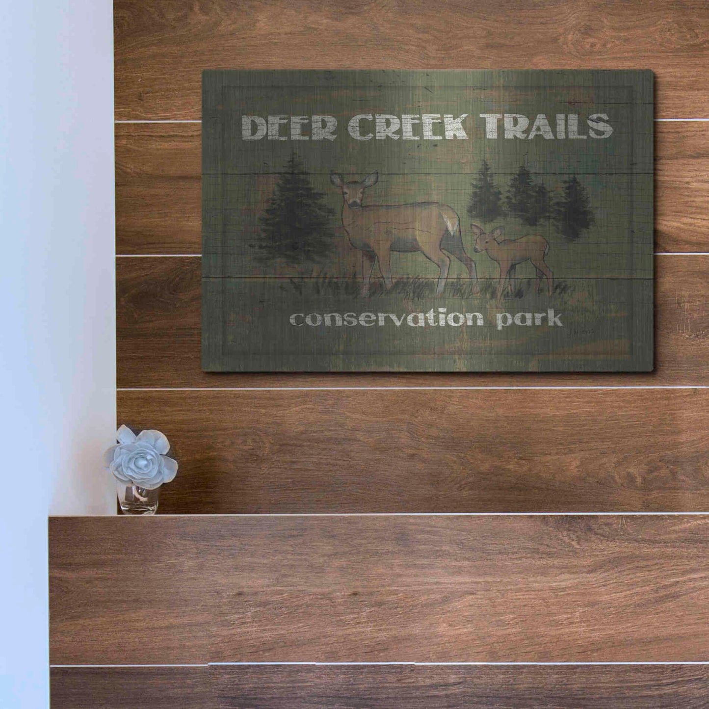 Luxe Metal Art 'Lodge Signs VIII' by James Wiens, Metal Wall Art,16x12