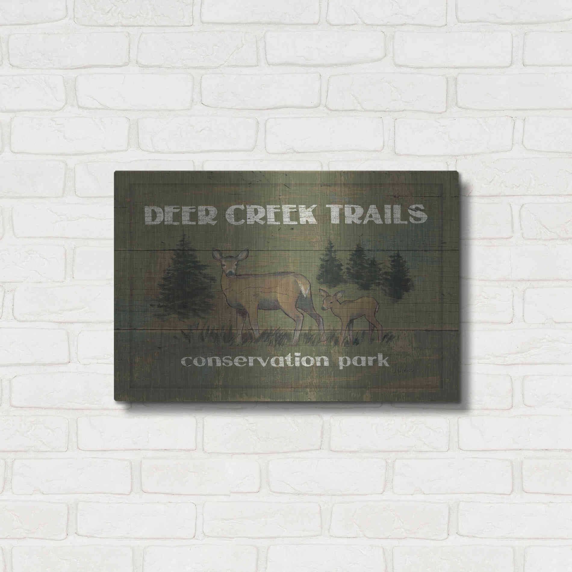 Luxe Metal Art 'Lodge Signs VIII' by James Wiens, Metal Wall Art,24x16