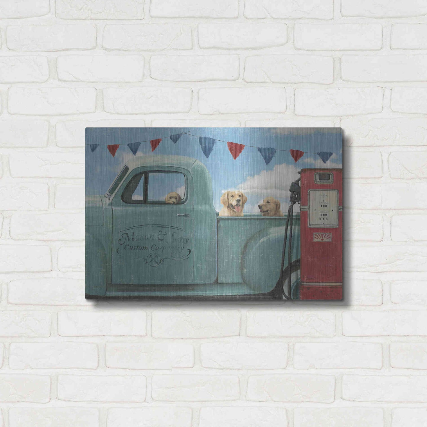 Luxe Metal Art 'Lets Go for a Ride II' by James Wiens, Metal Wall Art,24x16