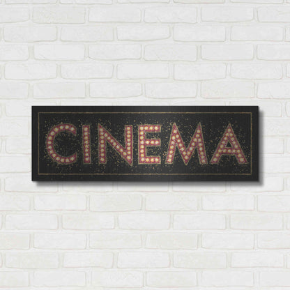 Luxe Metal Art 'Cinema Marquee' by James Wiens, Metal Wall Art,36x12