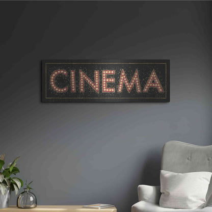 Luxe Metal Art 'Cinema Marquee' by James Wiens, Metal Wall Art,36x12