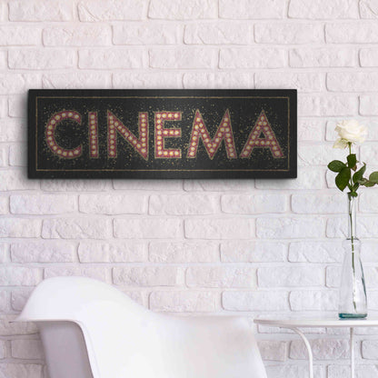 Luxe Metal Art 'Cinema Marquee' by James Wiens, Metal Wall Art,36x12
